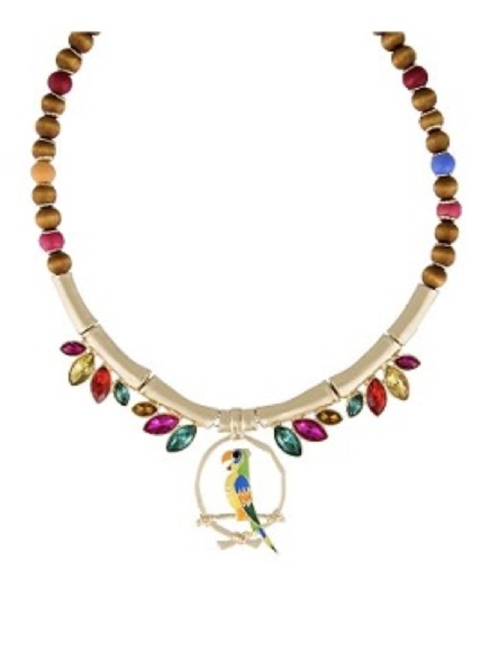 DISNEY DISNEYLAND ENCHANTED TIKI ROOM BAMBOO BIRDS NECKLACE